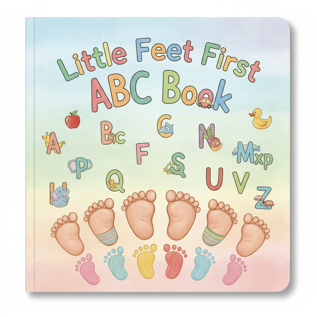 Little Feet First ABC Book colorful cover for babies and toddlers