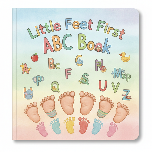 Little Feet First ABC Book colorful cover for babies and toddlers